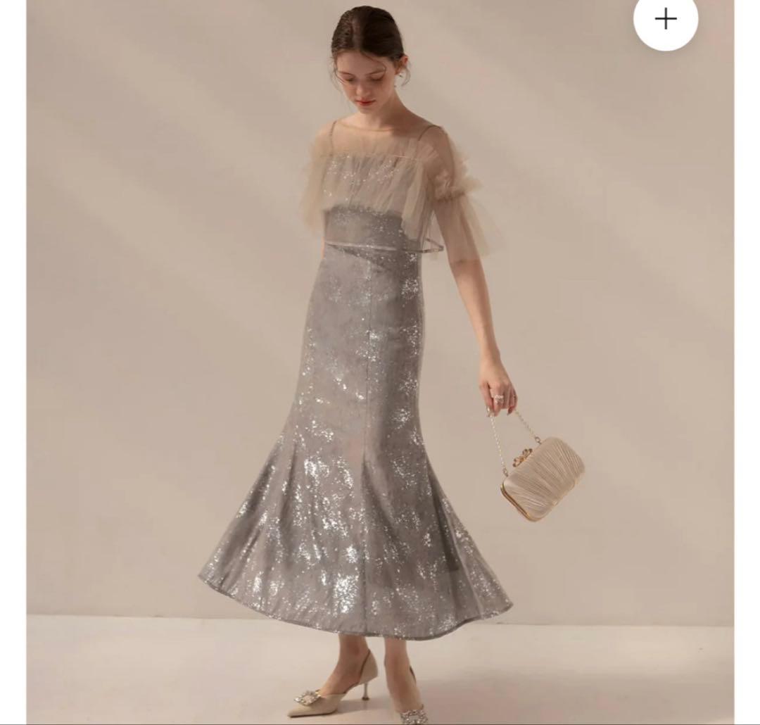 LEJAチュールフリルボレロペイントマーメイドドレスワンピース2点セット　新品