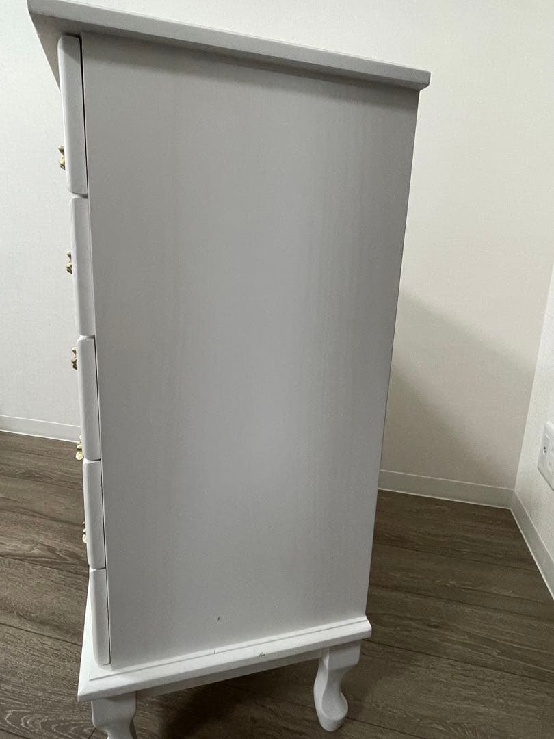 姫系ホワイト5段チェスト