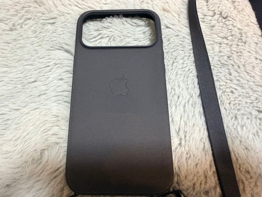 iPhone17promax 純正テックウーブンケースブルー