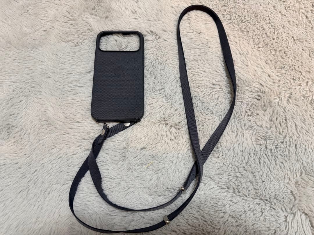 iPhone17promax 純正テックウーブンケースブルー