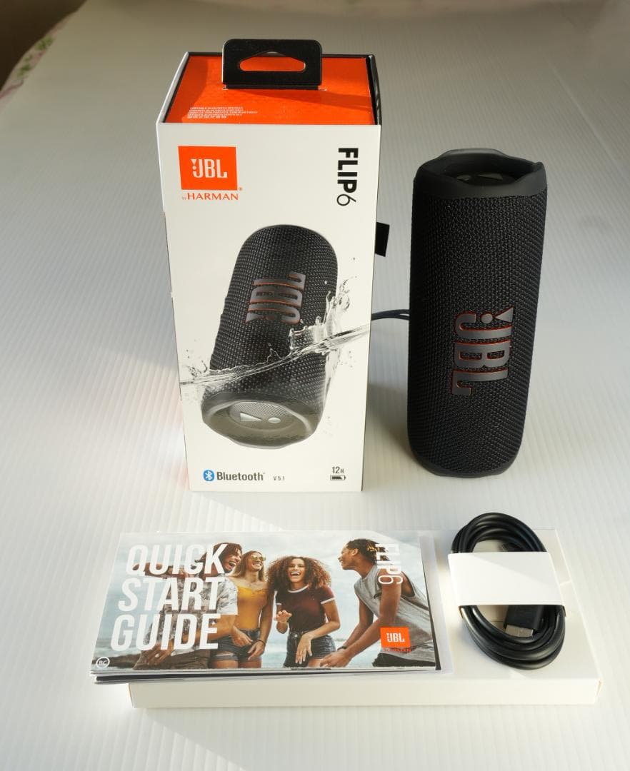 JBL FLIP 6 ワイヤレススピーカー ブラック　箱・ケーブル付き