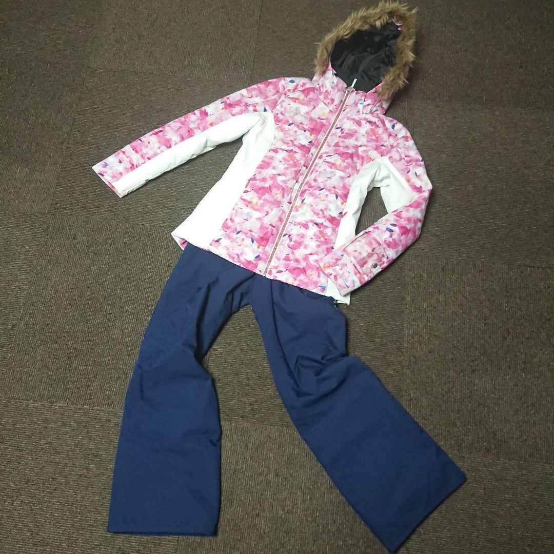 送料無料【Phenix】ホワイトピンクネイビースキーウェア上下 L/L