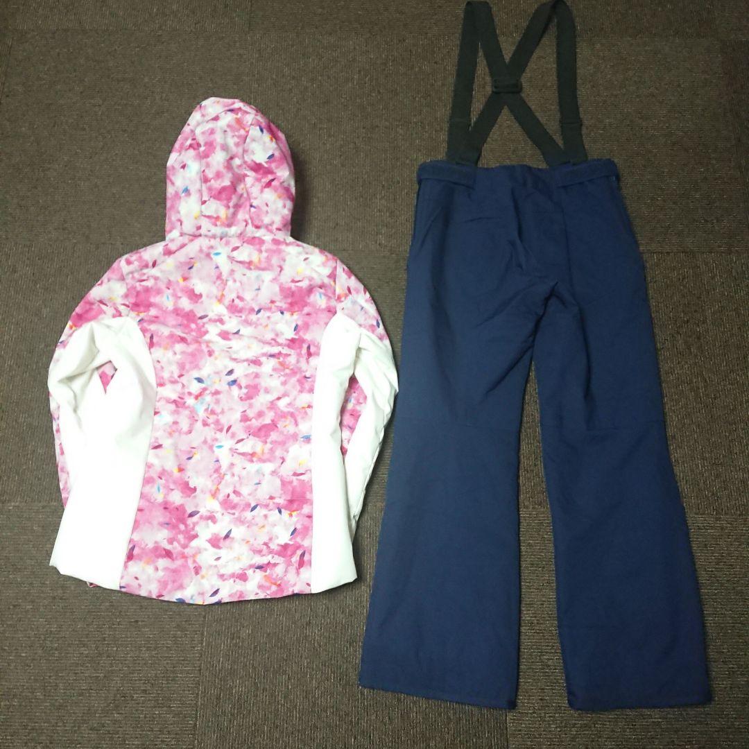 送料無料【Phenix】ホワイトピンクネイビースキーウェア上下 L/L