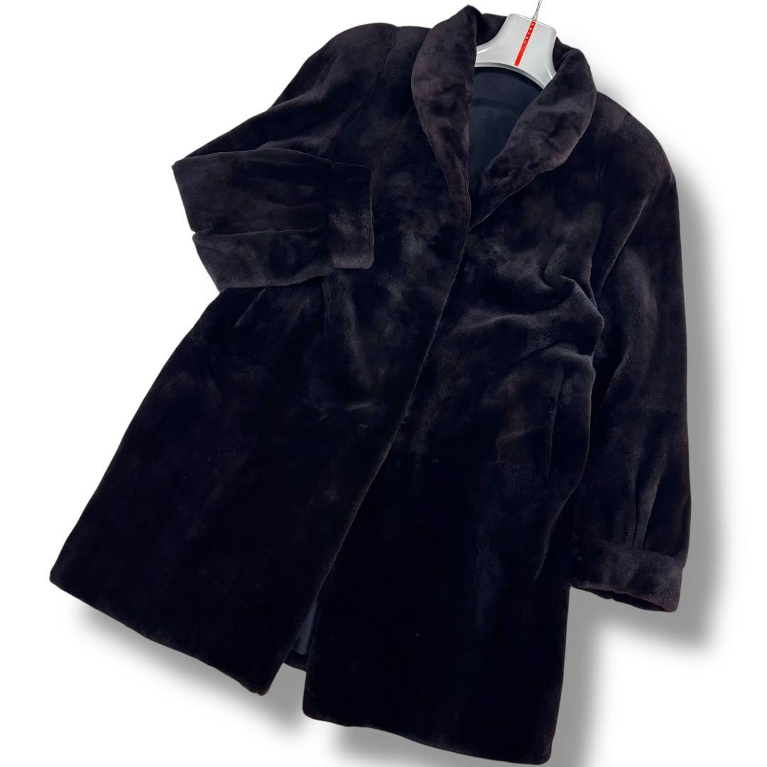 【Leo】極美品 サガミンク ロイヤル ブラックミンクコート シェアード