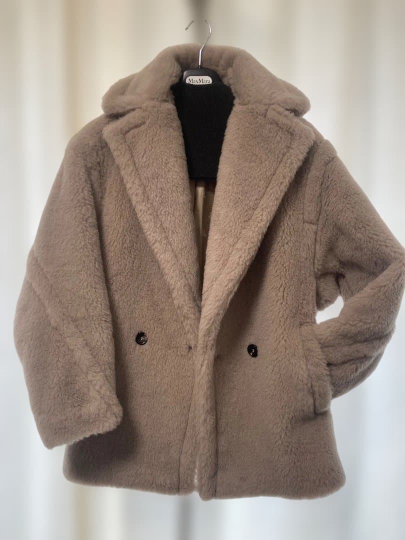マックスマーラ テディベアショートコート OLGA サンド サイズXS