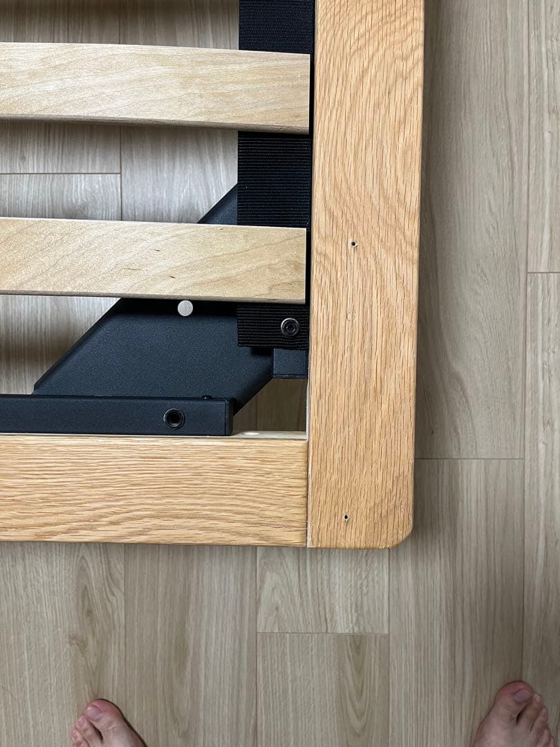 無印良品 オーク材 シングルベッドフレームヘット付き