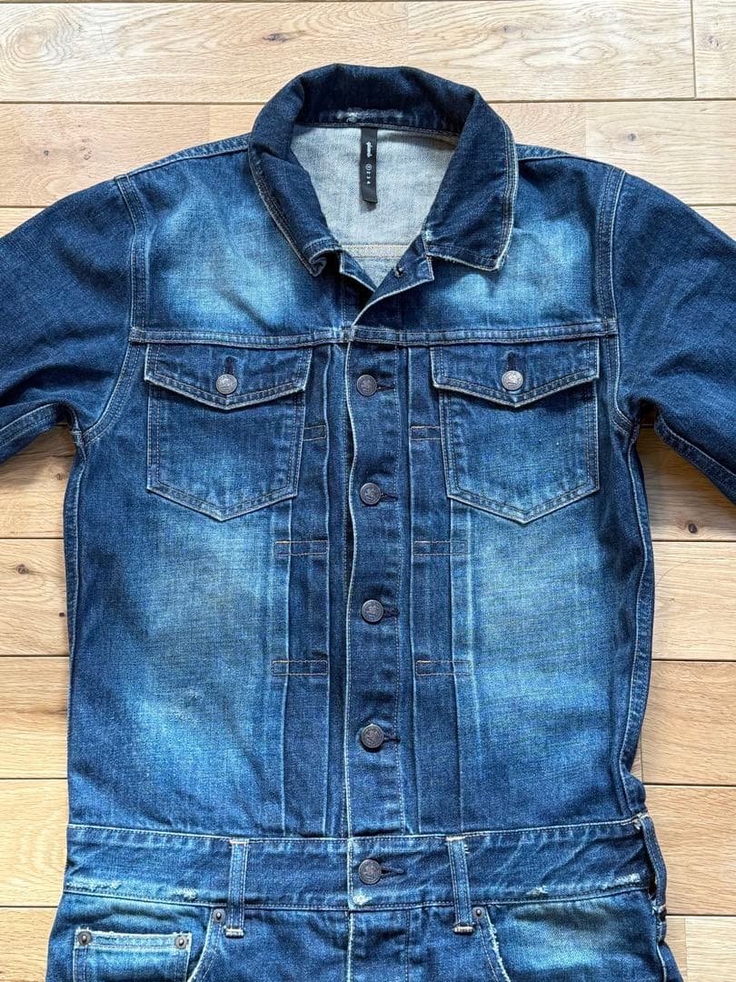 週末値下 glamb デニム つなぎ オールインワン ダメージ加工 S