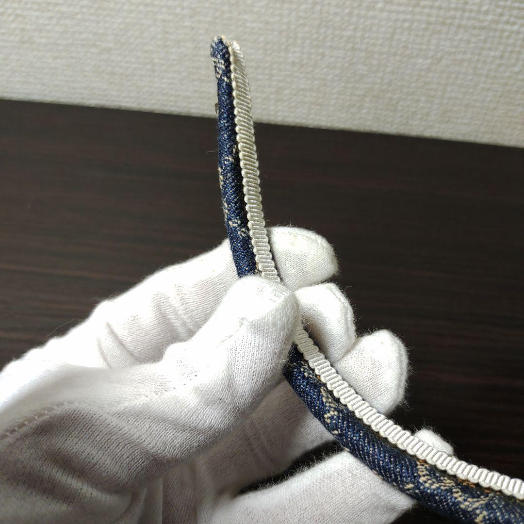 GUCCI　カチューシャ　GG柄　デニム地