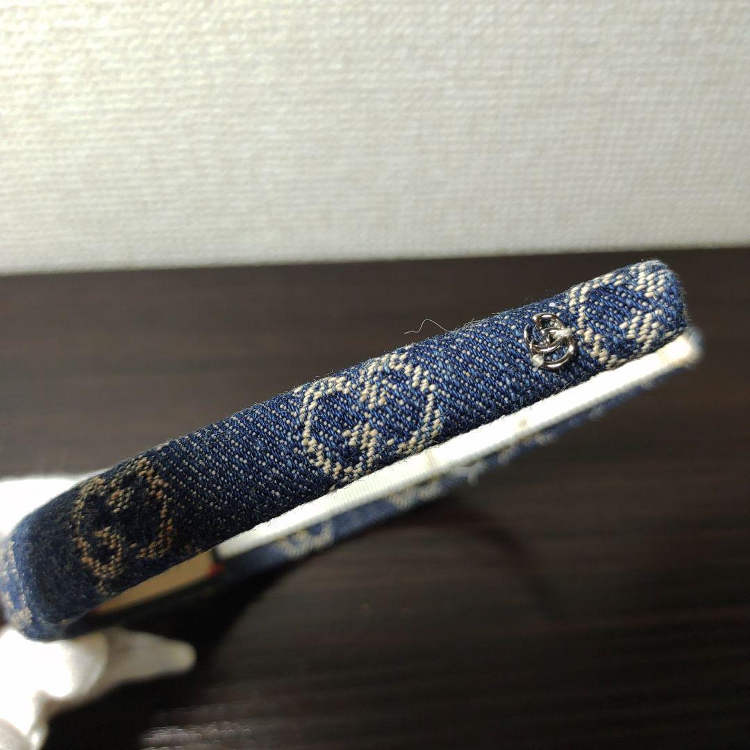 GUCCI　カチューシャ　GG柄　デニム地