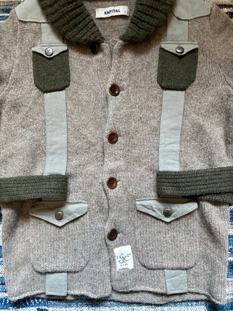 KAPITAL ニットジャケット　グレー　2