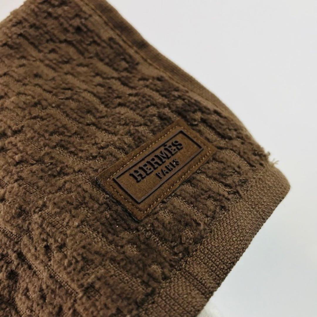 新品未使用★エルメス・ブランドロゴラバーワッペン付 Hロゴ ハンドタオル