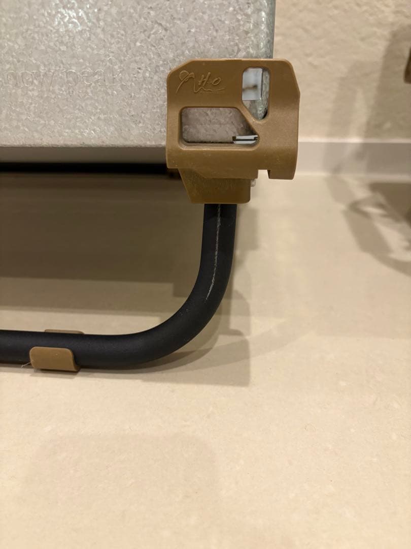 スノーピーク シェルフコンテナ・シェルコンレッグカスタム済　縞板天板オプション