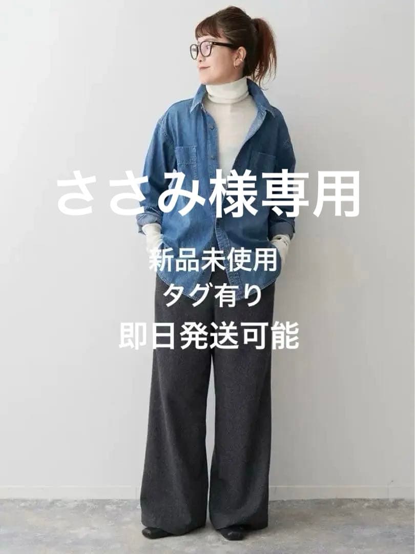 ささみ 新品未使用タグ付きSpick & Spanライトオンスデニムシャツ