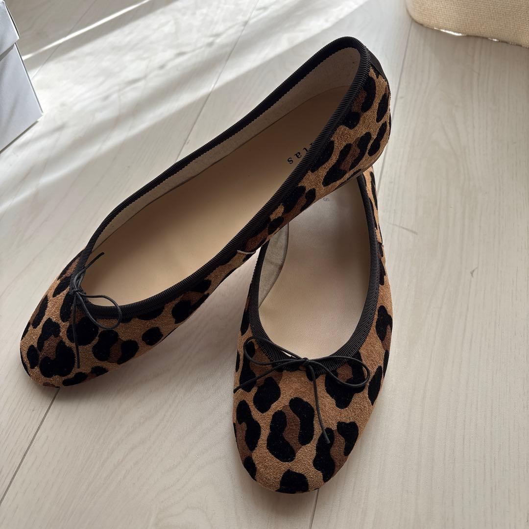 SOLBE IENA bonitas ヒョウ柄 フラットシューズ 24cm