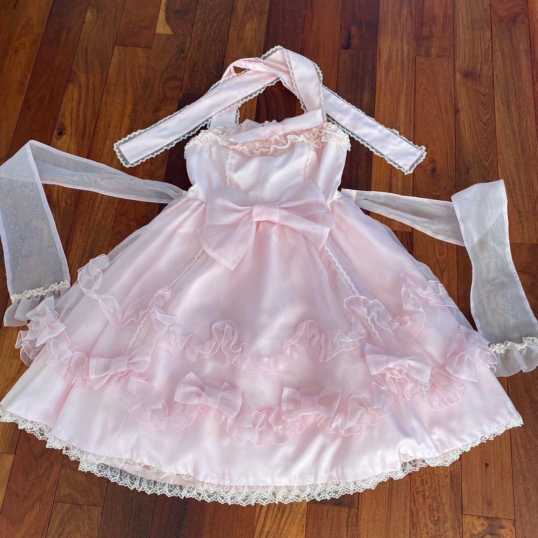 公*o様 Angelic Pretty ピンク シフォン リボンワンピース