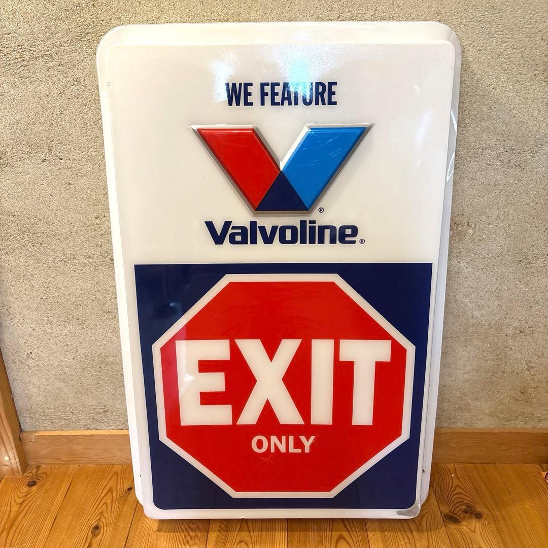 USA Valvoline ガソリンスタンド 看板　EXIT サイン　ガレージ