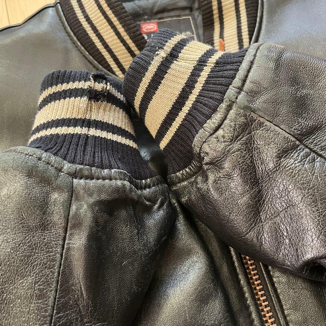 ぼ*ー様 90s ECKO UNLTD　レザー スタジャン ラムレザー