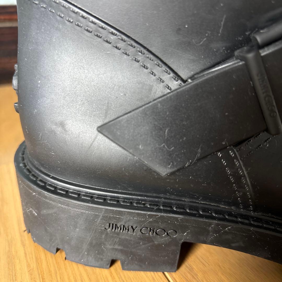 お値下げ！JIMMY CHOO バックル付き ブラック長靴　レインブーツ37