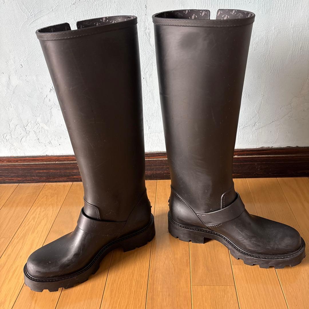 お値下げ！JIMMY CHOO バックル付き ブラック長靴　レインブーツ37