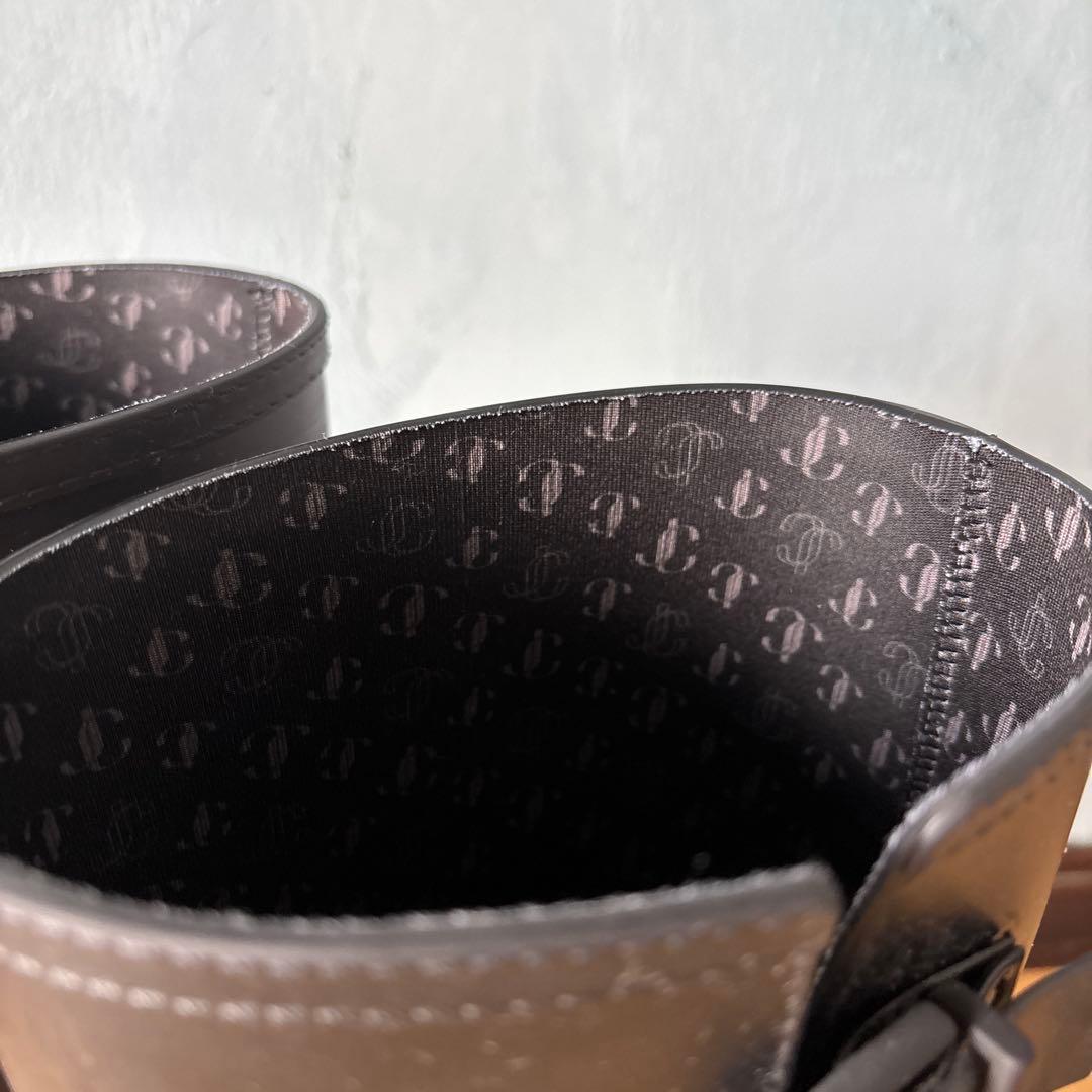 お値下げ！JIMMY CHOO バックル付き ブラック長靴　レインブーツ37