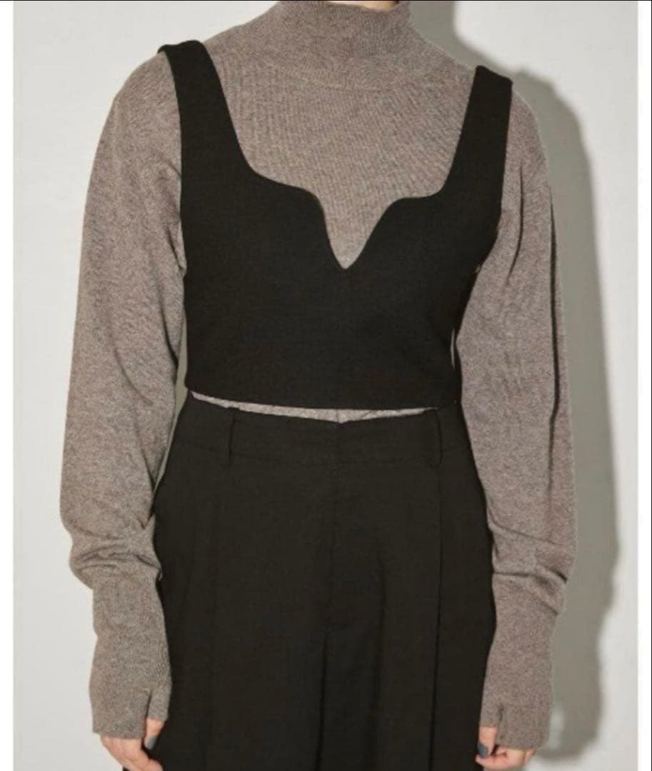 と*6様 TODAYFUL ウールスリットビスチェ