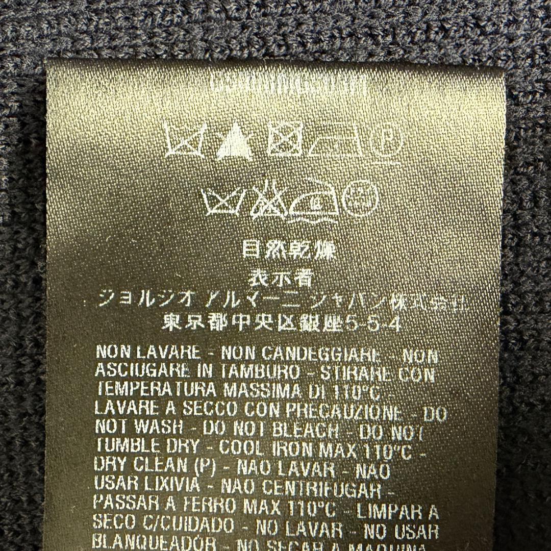 J6088 美品 ジョルジオアルマーニ リブニットジャケット ネイビー 48
