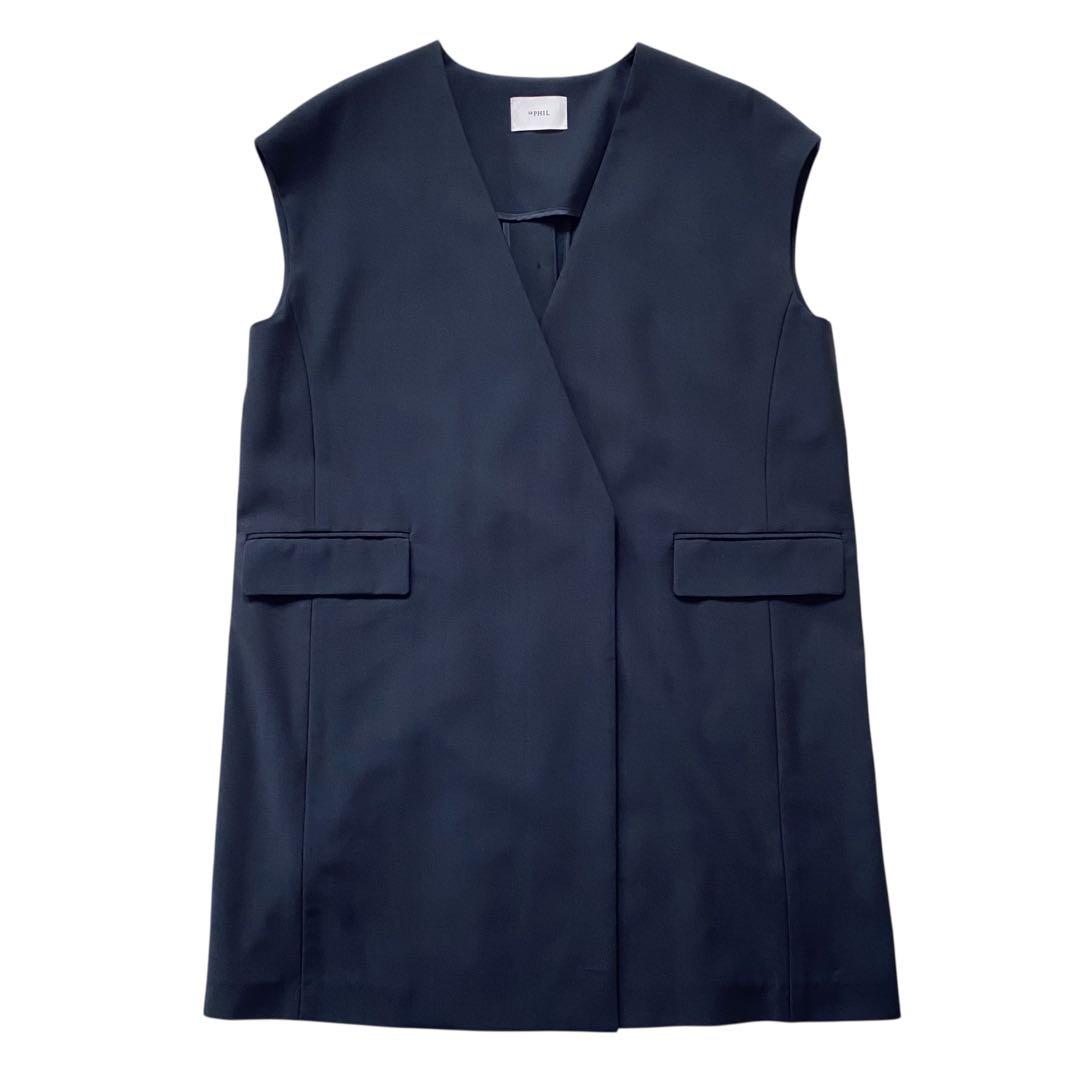 LE PHIL ルフィル【美品】サマーウールジレ ブラック