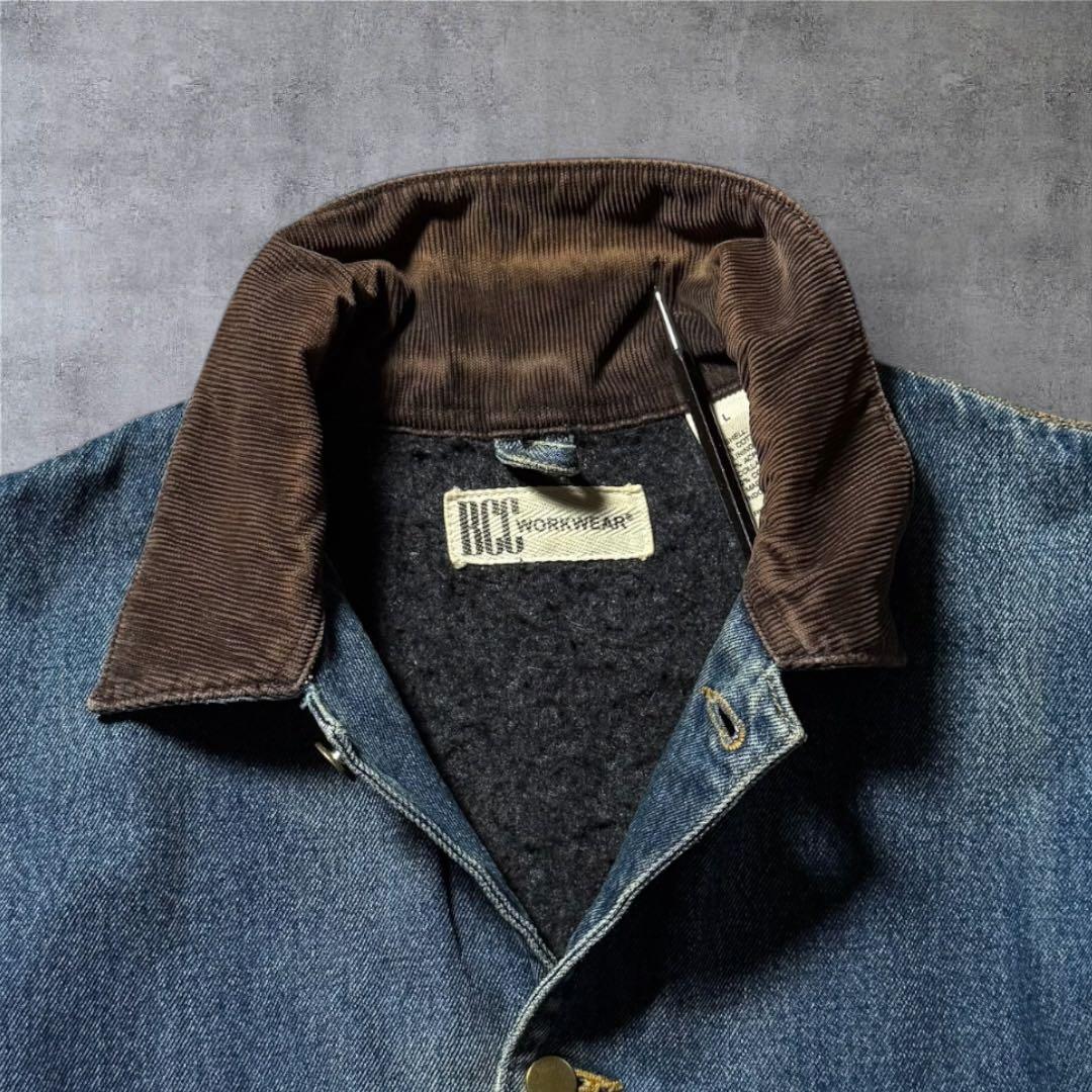 2264 古着90年代BCC WORKWEARデニムカバーオール好色落ちハチノス