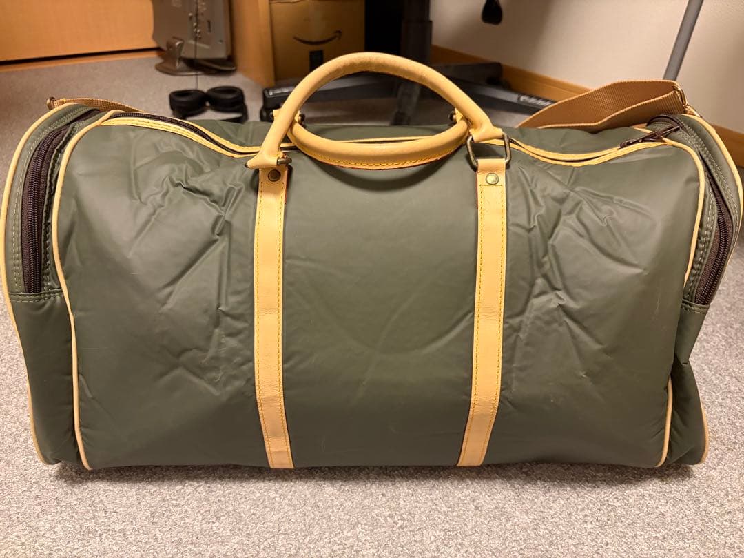 ハンティングワールド ボストンバッグ オリーブグリーン