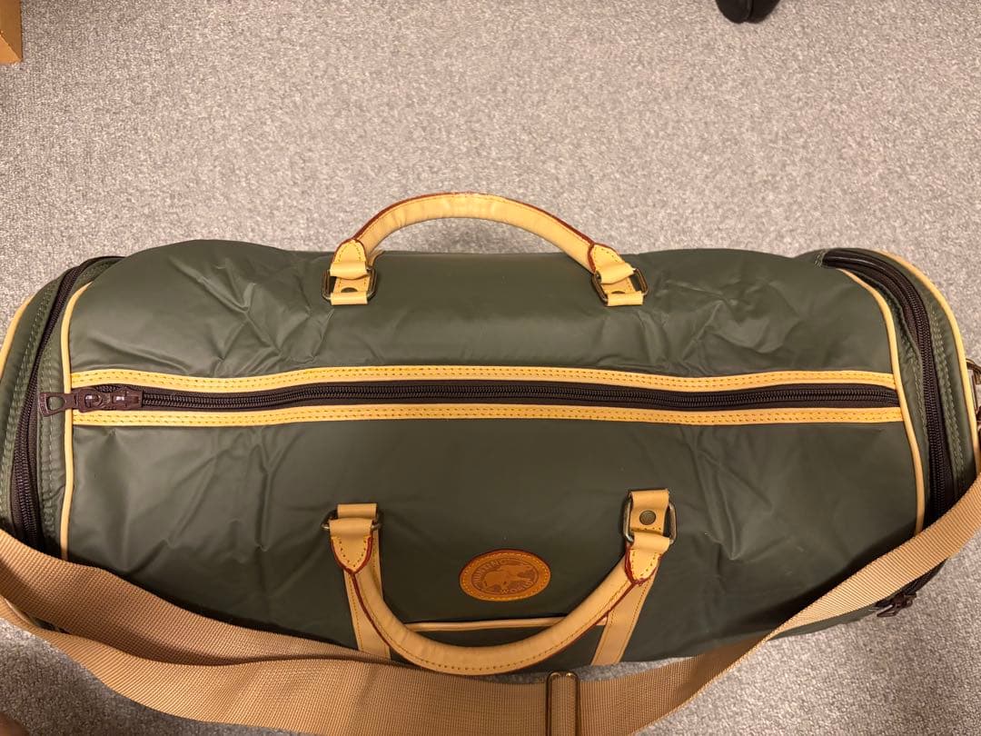 ハンティングワールド ボストンバッグ オリーブグリーン