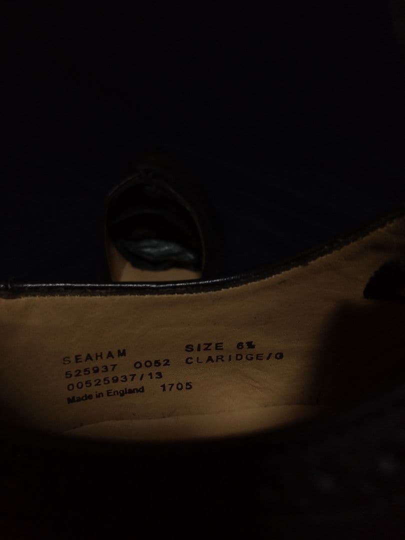 新品 未使用 loake 黒 サイズ 6 1/2　25.0cm セミブロー