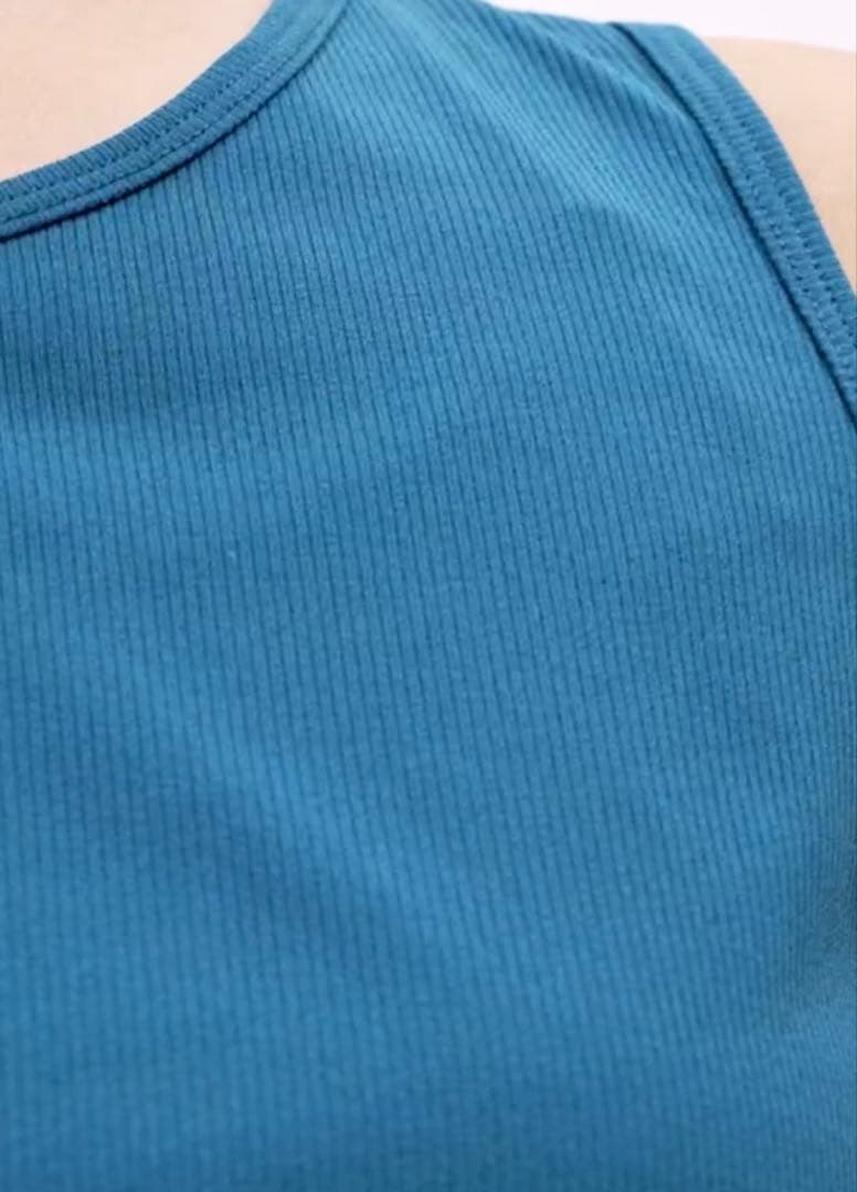 【SUKALA】ブラトップ付きペーパーライクタンクトップ サイズM