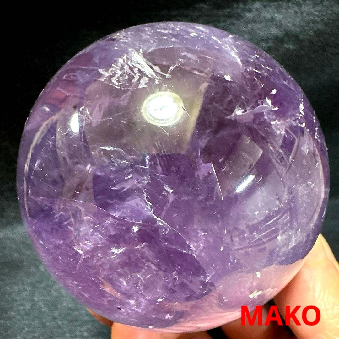 M1881☆アメジスト丸玉直径78mm648g☆天然石　原石☆N60102