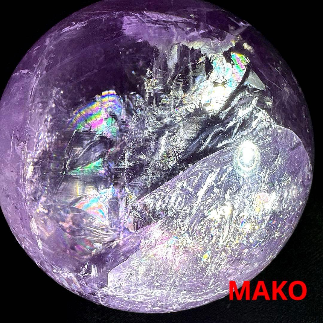 M1881☆アメジスト丸玉直径78mm648g☆天然石　原石☆N60102