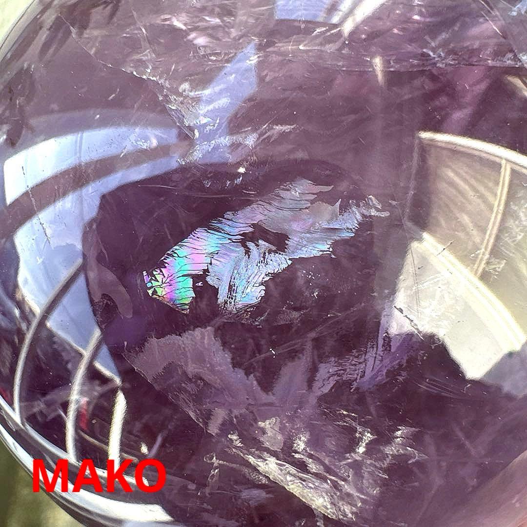 M1881☆アメジスト丸玉直径78mm648g☆天然石　原石☆N60102