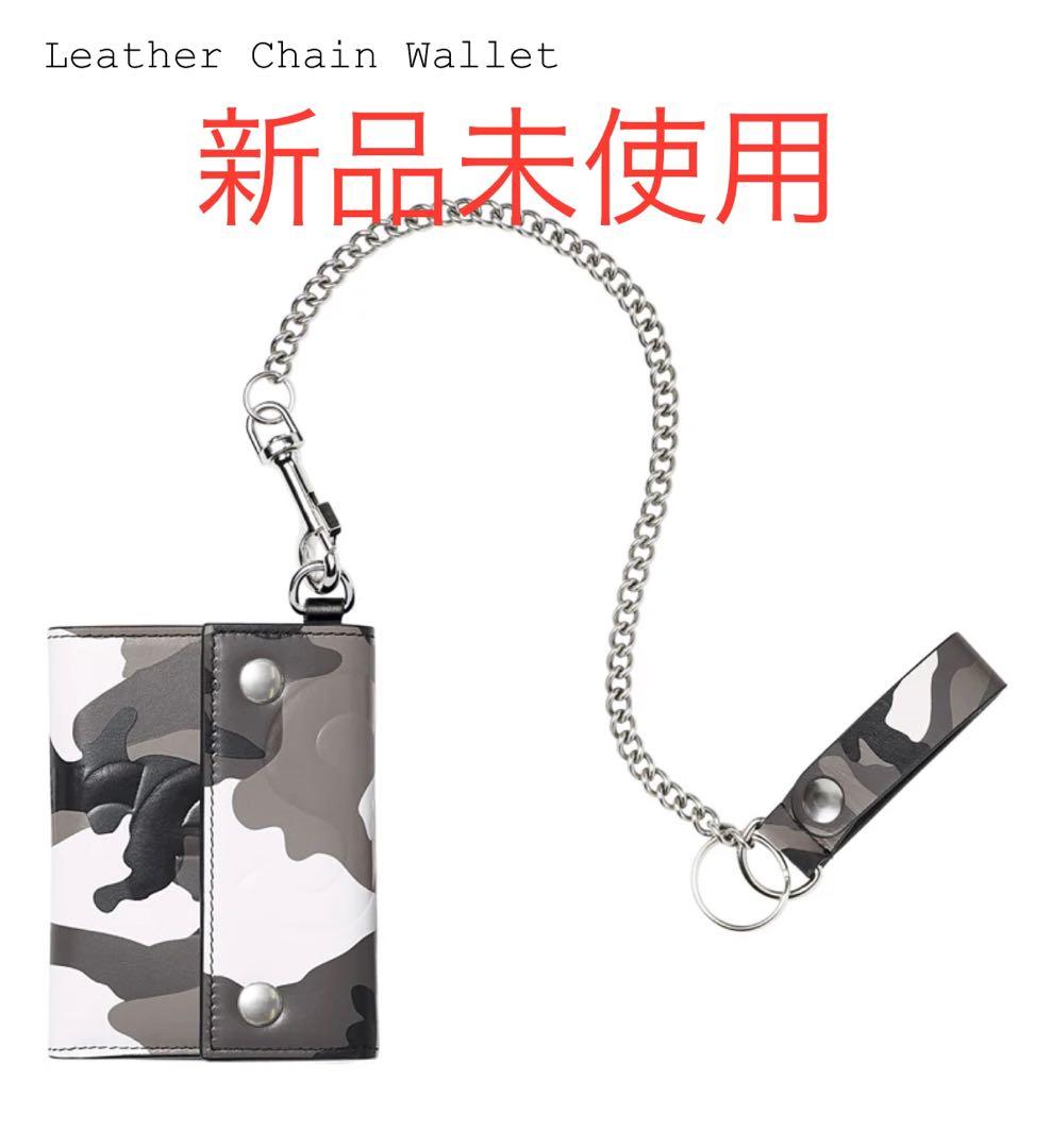 小物 Supreme Leather Chain Wallet  Camo