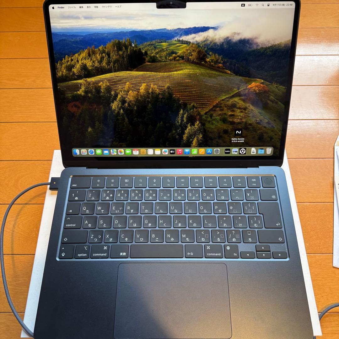 最大容量100% Apple MacBook Air ミッドナイト　　　m2