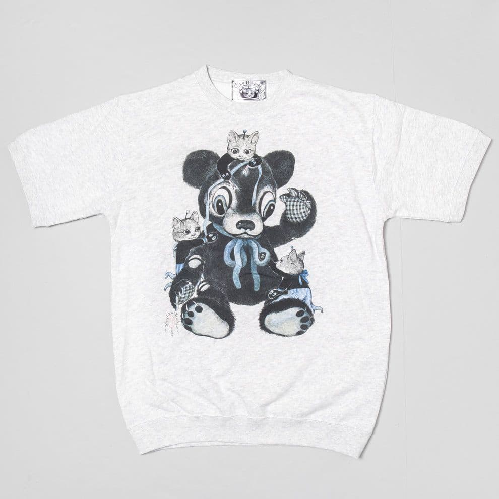 ボリス雑貨店　半袖スウェット　3ギュスと黒いクマ