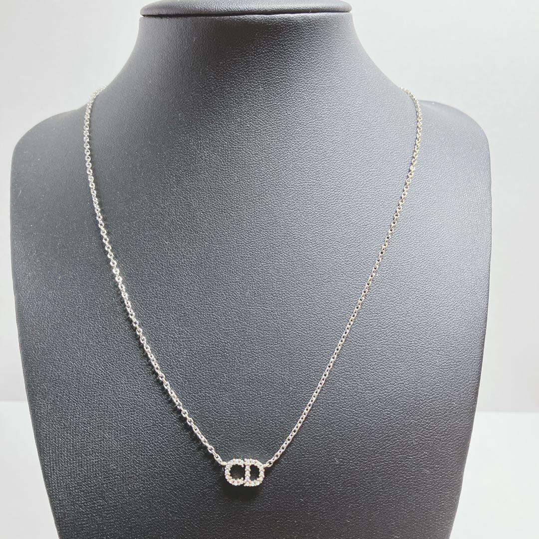 ディオール　ネックレス　CLAIR D LUNE ラインストーン　CD ロゴ