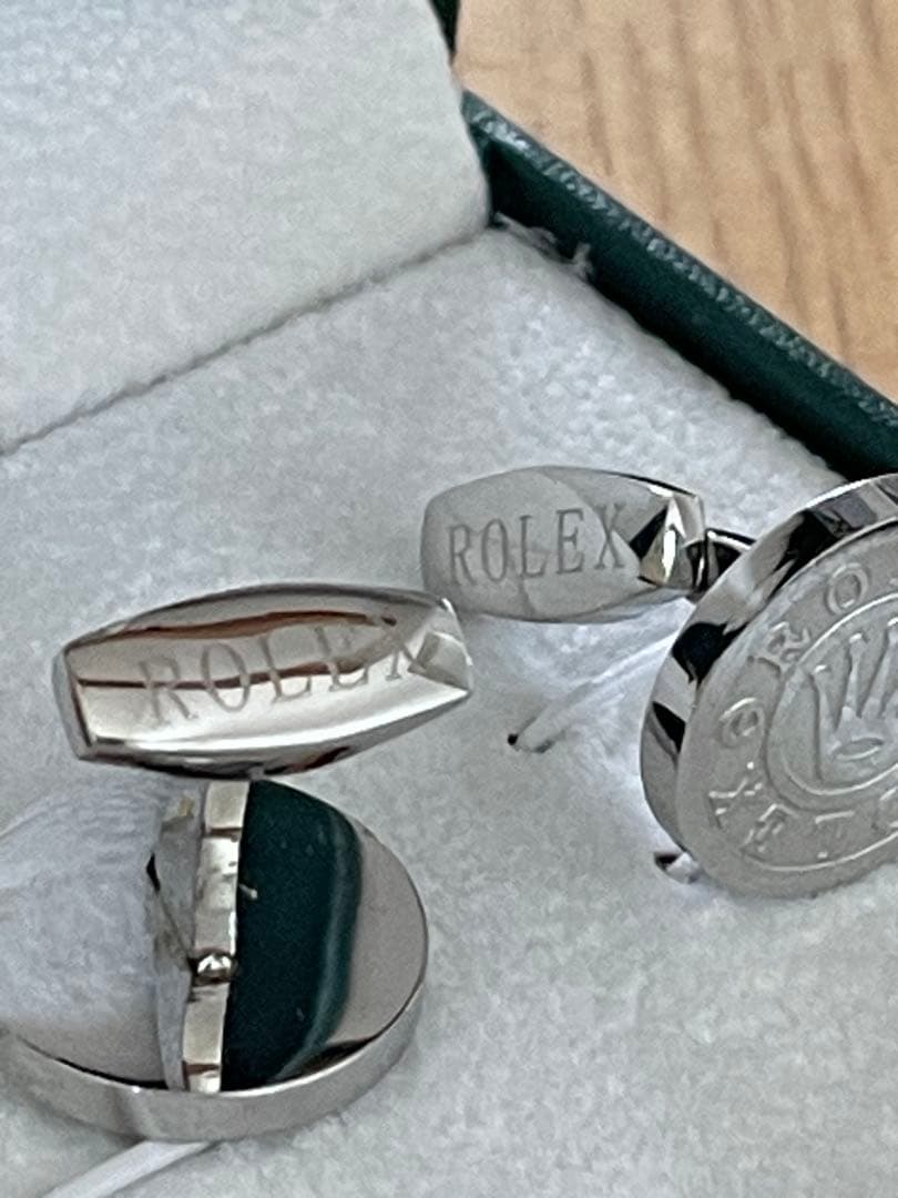ROLEX シルバー カフリンクス 専用ボックス付き
