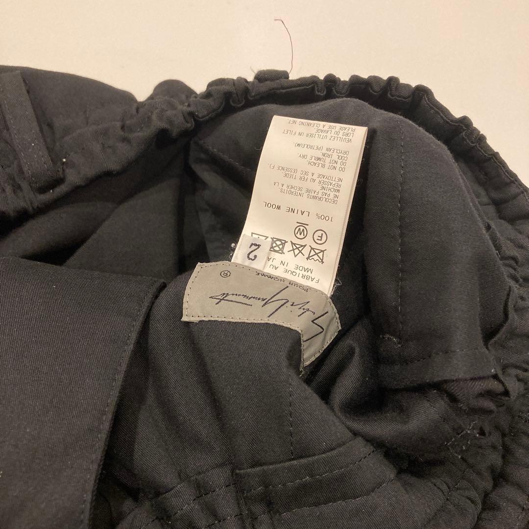 お値下げしましたヨウジヤマモト黒 サルエルパンツ ドローストリング付き