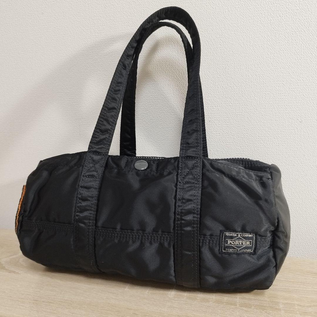 【美品】廃盤品　PORTER タンカー ドラムバッグ S ミニボストン ブラック
