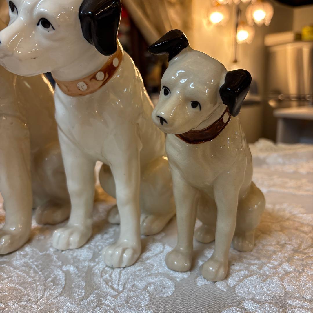 ビクター犬(ニッパー)の置物 3匹セット