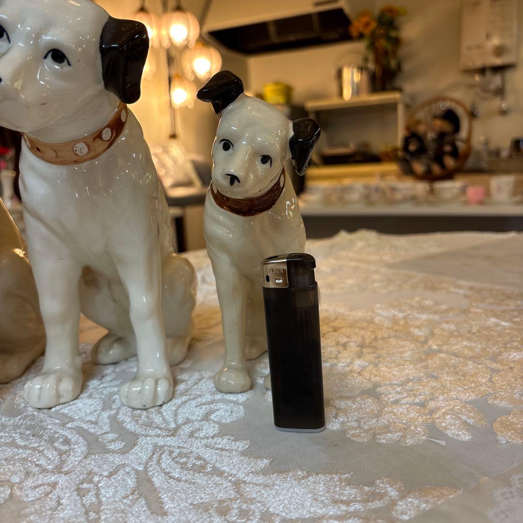 ビクター犬(ニッパー)の置物 3匹セット