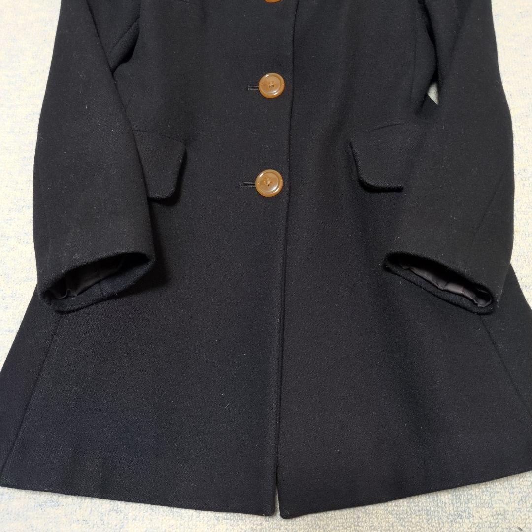 ヴィヴィアンウエストウッドレッドレーベル 変形 オーブ 総ロゴ ウールコート 黒