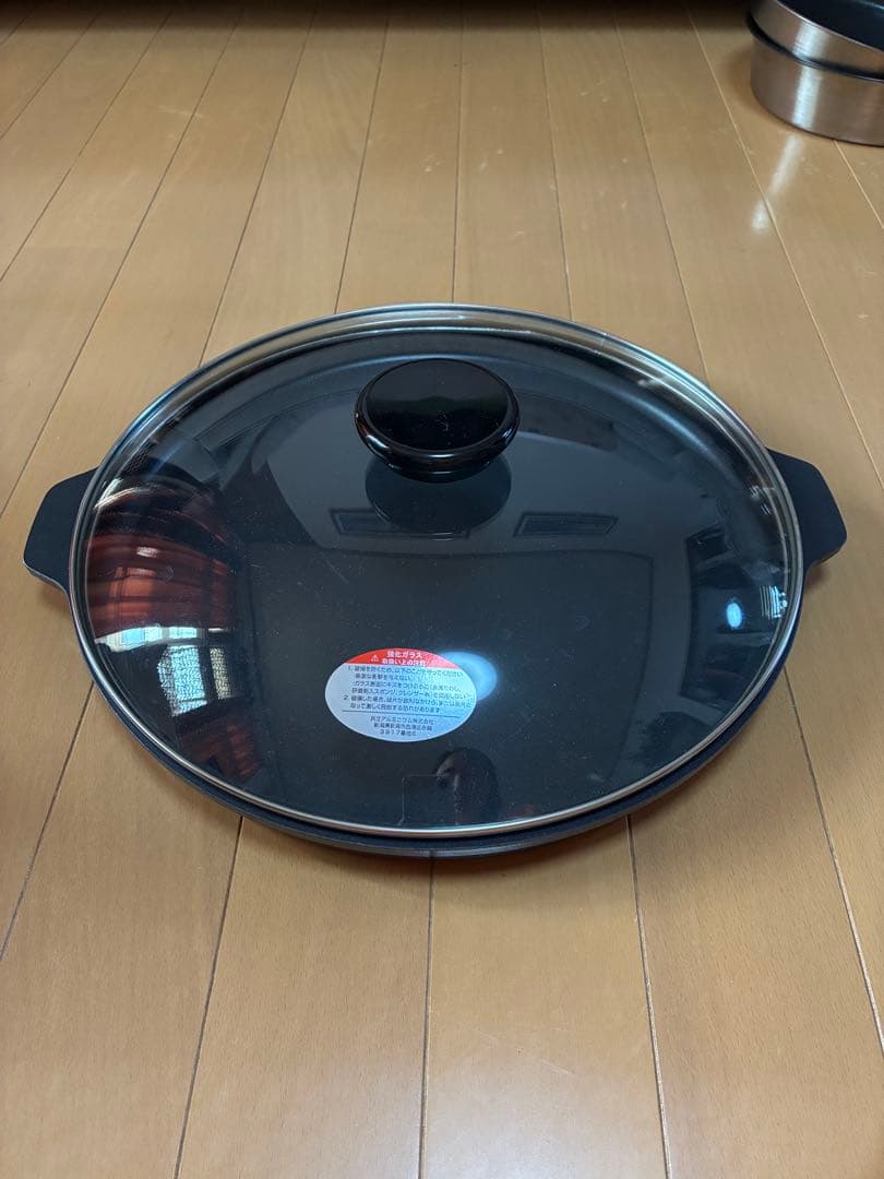 極美品✨MFG 遠赤外線焼物プレート 32cm 強化硝子蓋付 ラジエントヒーター