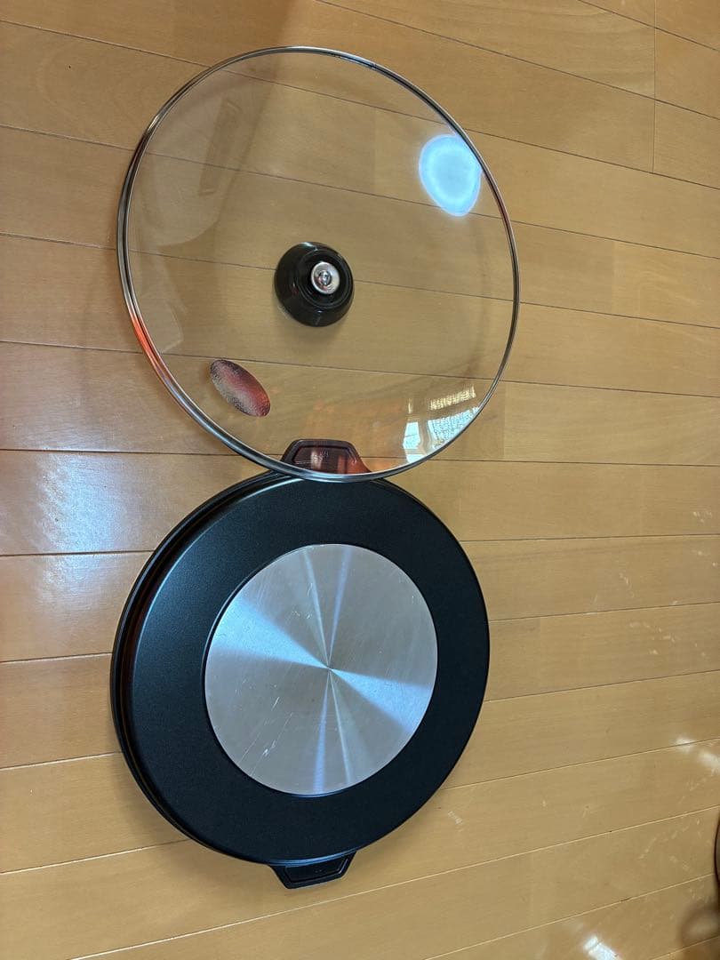 極美品✨MFG 遠赤外線焼物プレート 32cm 強化硝子蓋付 ラジエントヒーター