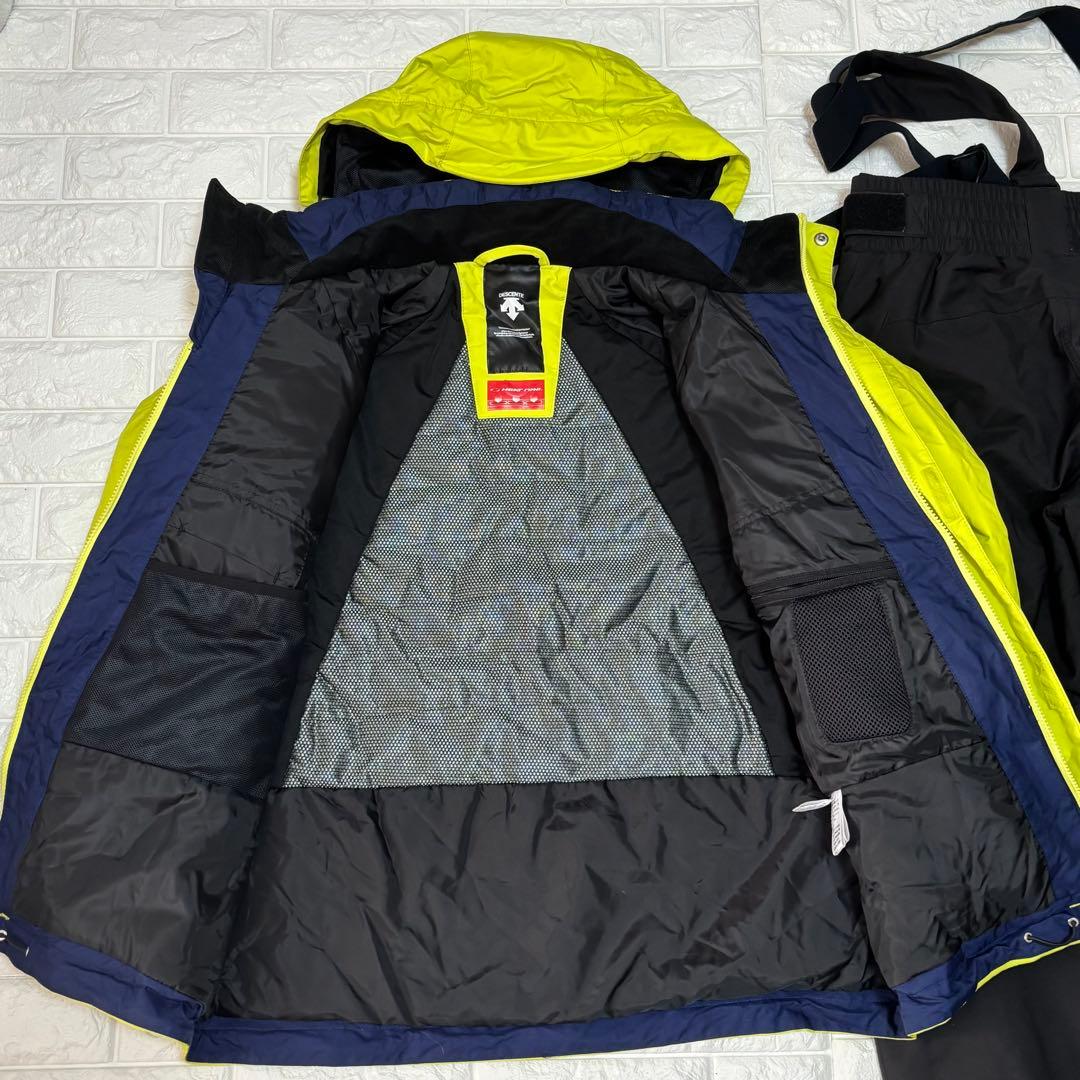 デサント　サイズO　スキー　スノーボード　ウェア　上下セット　ヒートナビ　黄色黒