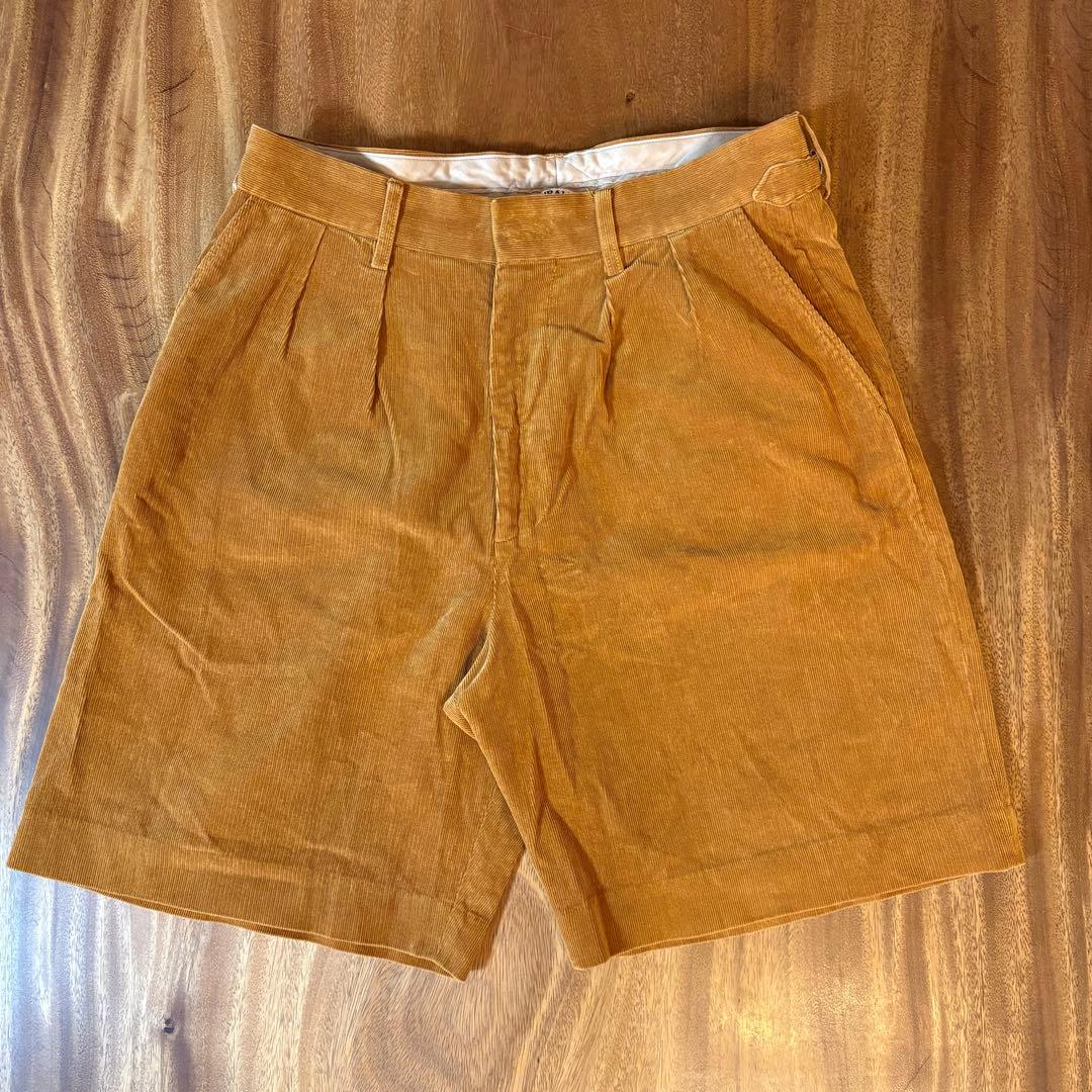 AURALEE キャメル コーデュロイ ショートパンツ
