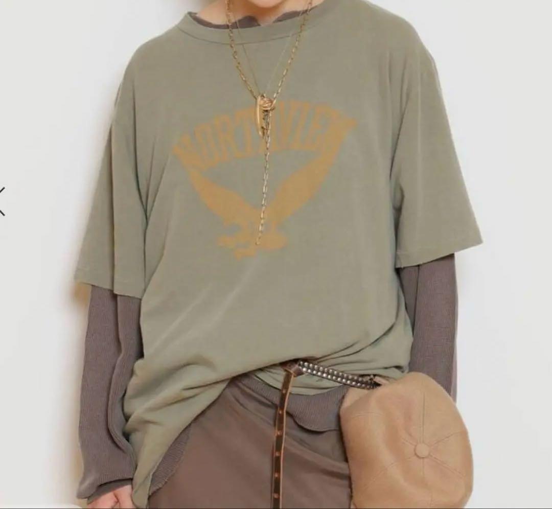 新品【REMI RELIEF/レミレリーフ】NORTHVIEW Tシャツ☆カーキ